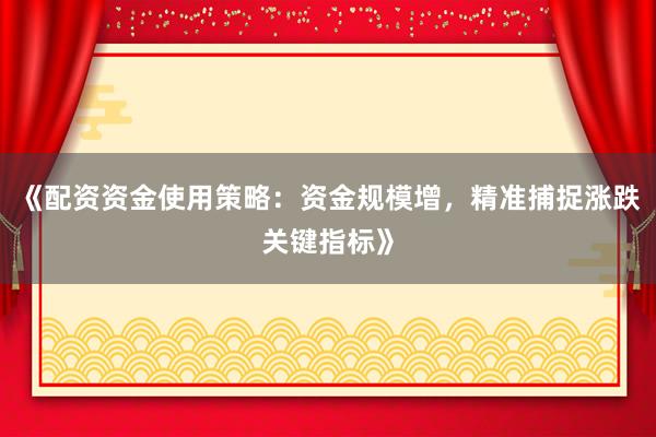 《配资资金使用策略：资金规模增，精准捕捉涨跌关键指标》